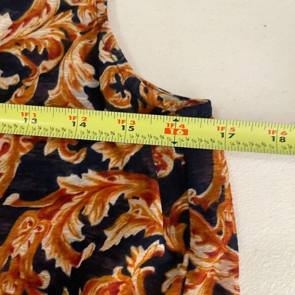 DNA Collective Blouse Women's Medium V-Neck Sleeveless Sheer Tank Top Printed - Picture 8 of 9